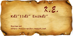 Kálló Enikő névjegykártya