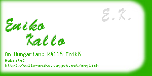 eniko kallo business card